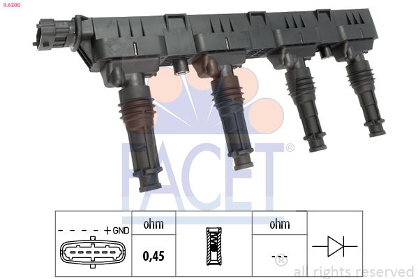 Катушка зажигания FACET 96300