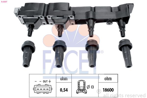 Катушка зажигания FACET 96307
