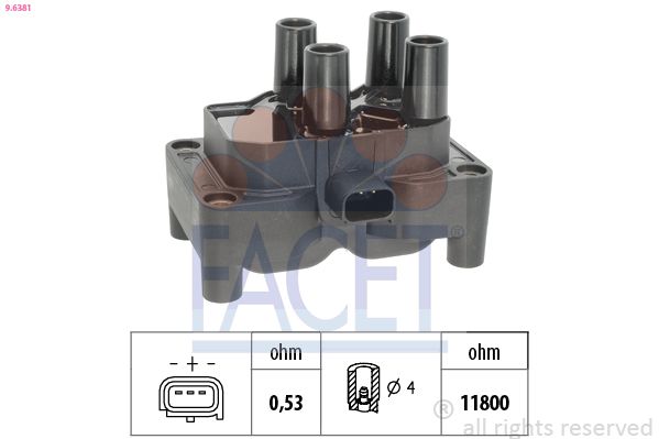 Катушка зажигания FACET 96381