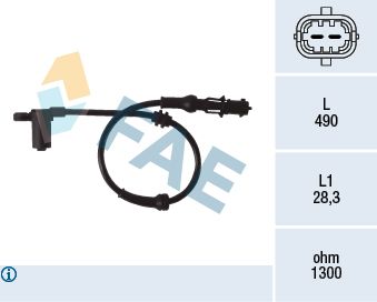 Датчик, частота вращения колеса FAE 78077