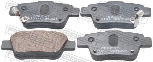 Комплект тормозных колодок, дисковый тормоз FEBEST 0101GGH20R
