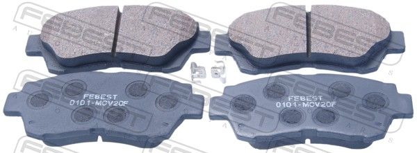 Комплект тормозных колодок, дисковый тормоз FEBEST 0101MCV20F