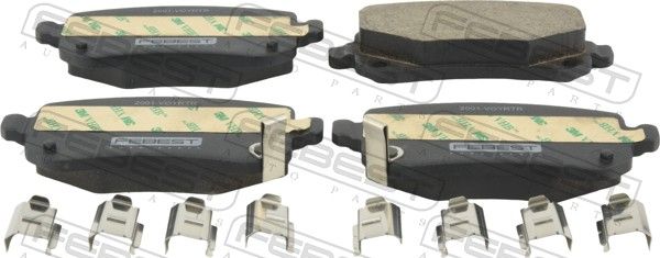 Комплект тормозных колодок, дисковый тормоз FEBEST 2001VOYRTR