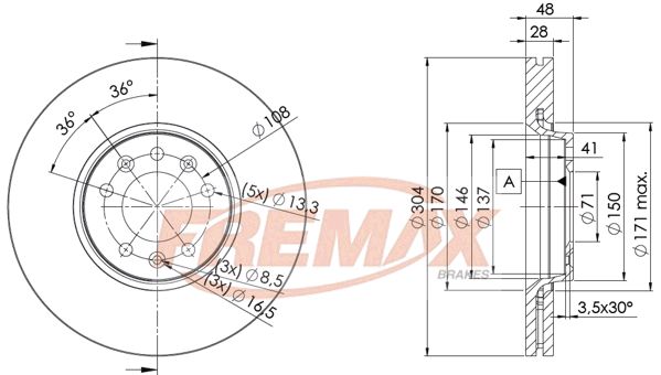 Тормозной диск FREMAX BD4755