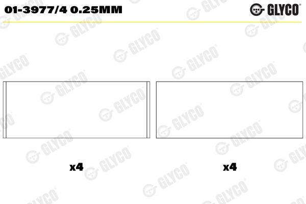 Шатунный подшипник GLYCO 0139774025MM