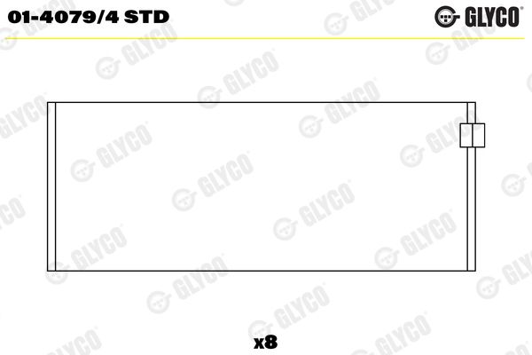 Шатунный подшипник GLYCO 0140794STD