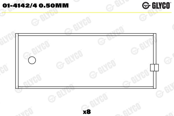 Шатунный подшипник GLYCO 0141424050MM