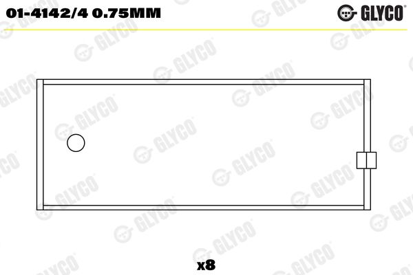 Шатунный подшипник GLYCO 0141424075MM