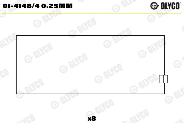 Шатунный подшипник GLYCO 0141484025MM