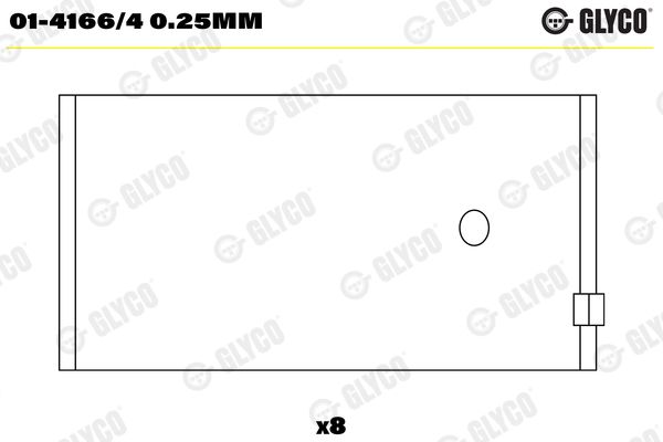 Шатунный подшипник GLYCO 0141664025MM