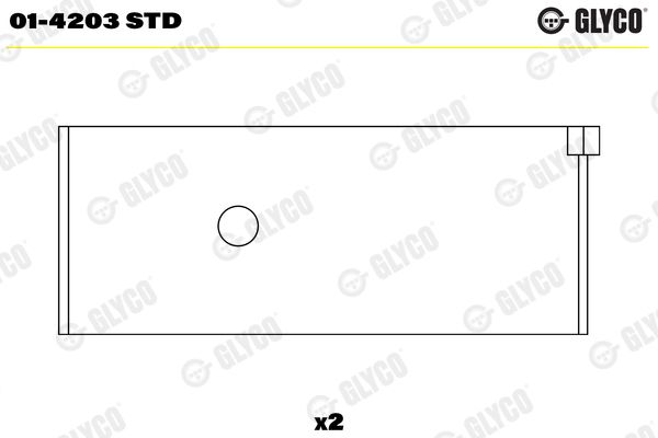 Шатунный подшипник GLYCO 014203STD