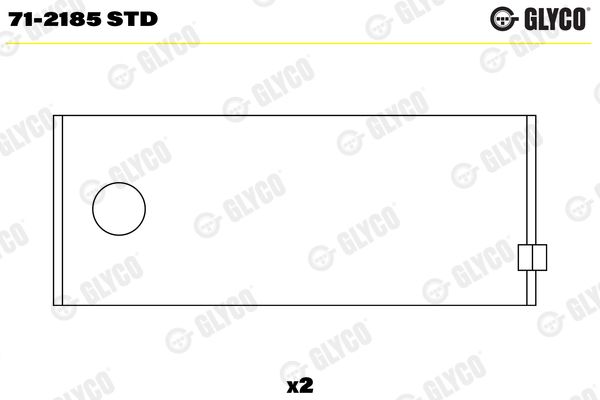 Шатунный подшипник GLYCO 712185STD