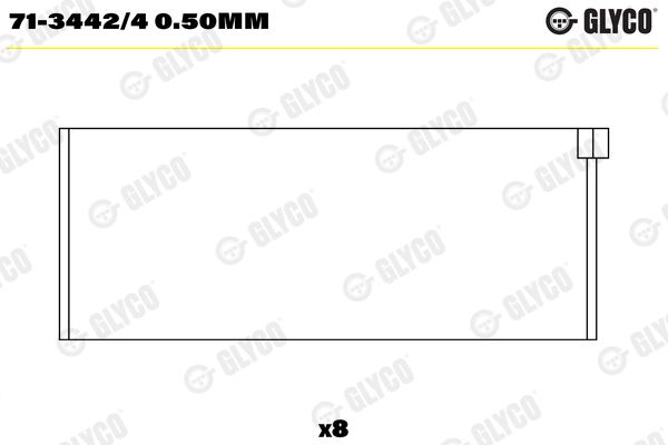 Шатунный подшипник GLYCO 7134424050MM