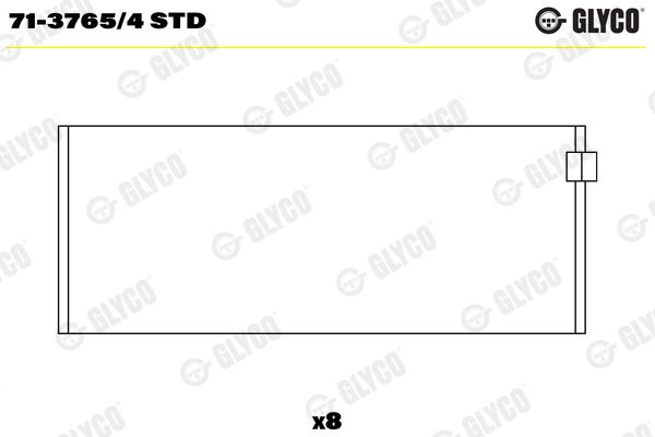 Шатунный подшипник GLYCO 7137654STD