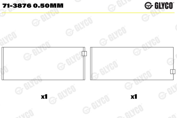 Шатунный подшипник GLYCO 713876050MM