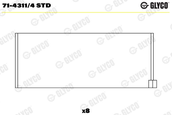 Шатунный подшипник GLYCO 7143114STD