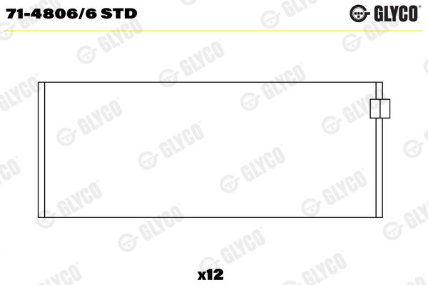 Шатунный подшипник GLYCO 7148066STD