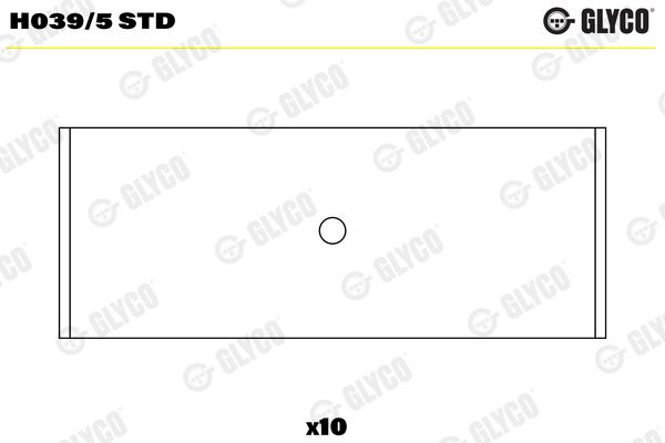 Подшипник коленвала GLYCO H0395STD