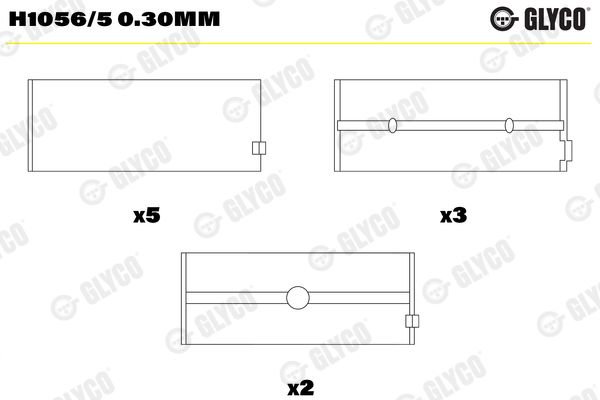 Подшипник коленвала GLYCO H10565030MM