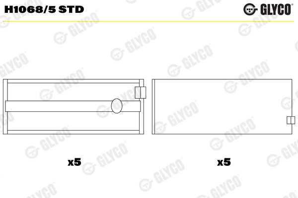 Подшипник коленвала GLYCO H10685STD