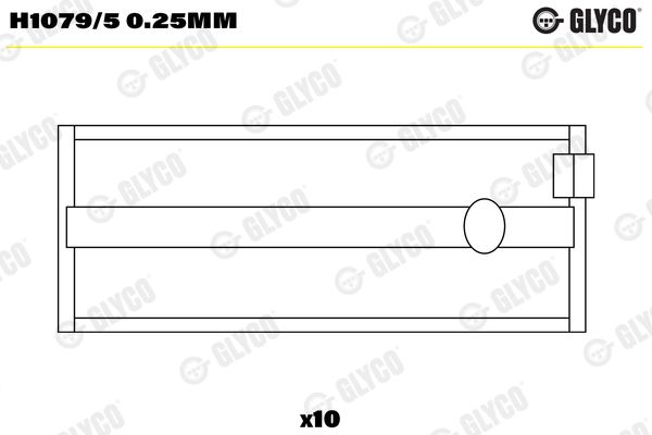 Подшипник коленвала GLYCO H10795025MM