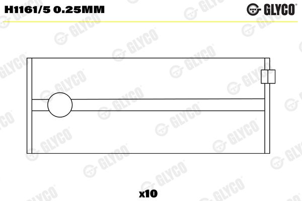 Подшипник коленвала GLYCO H11615025MM