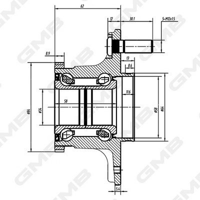 Ступица колеса GMB GH22800T