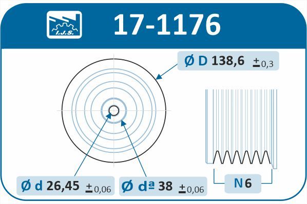 Ременный шкив, коленчатый вал IJS 171176