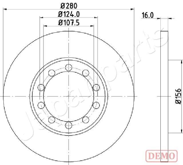 Тормозной диск JAPANPARTS DP0314C