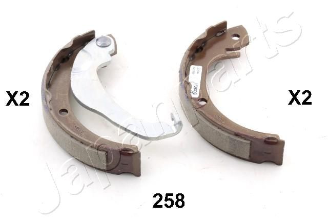 Комплект тормозных колодок, стояночная тормозная система JAPANPARTS GF258AF