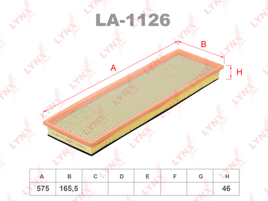 Воздушный фильтр LYNX LA1126