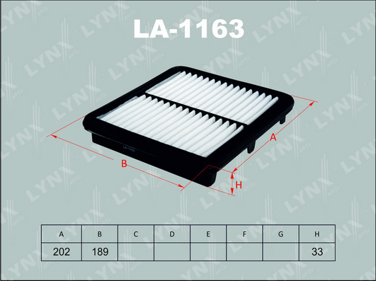 Воздушный фильтр LYNX LA1163