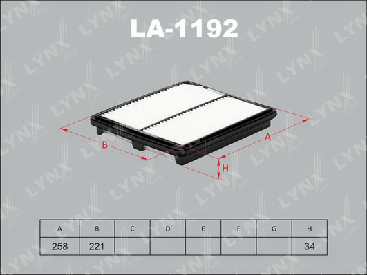 Воздушный фильтр LYNX LA1192