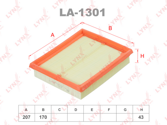 Воздушный фильтр LYNX LA1301