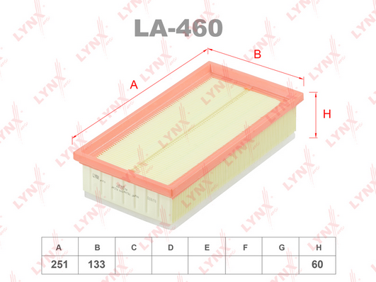 Воздушный фильтр LYNX LA460