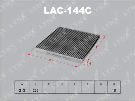 Фильтр, воздух во внутренном пространстве LYNX LAC144C