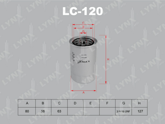 Масляный фильтр LYNX LC120