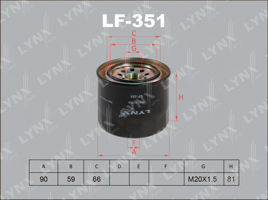 Топливный фильтр LYNX LF351