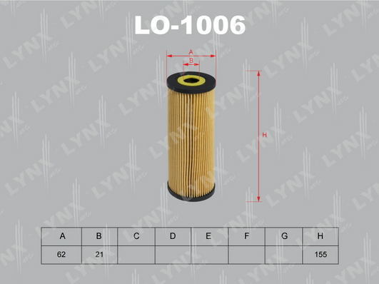 Масляный фильтр LYNX LO1006