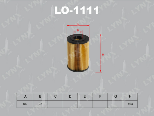 Масляный фильтр LYNX LO1111