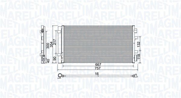 Конденсатор, кондиционер MAGNETI MARELLI 350203762000