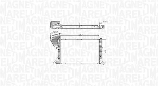 Радиатор, охлаждение двигателя MAGNETI MARELLI 350213177400
