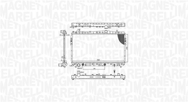 Радиатор, охлаждение двигателя MAGNETI MARELLI 350213197500