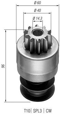Ведущая шестерня, стартер MAGNETI MARELLI 940113020163