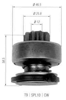 Ведущая шестерня, стартер MAGNETI MARELLI 940113020455