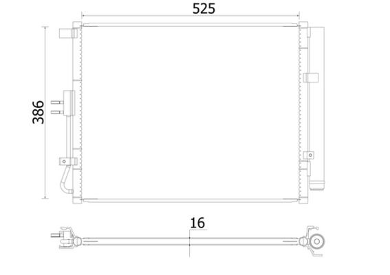 Конденсатор, кондиционер MAHLE AC957000S