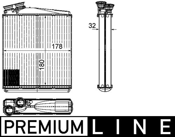 Теплообменник, отопление салона MAHLE AH192000P