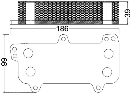 масляный радиатор, двигательное масло MAHLE CLC187000S