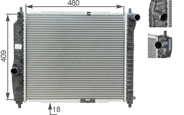 Радиатор, охлаждение двигателя MAHLE CR1309000S
