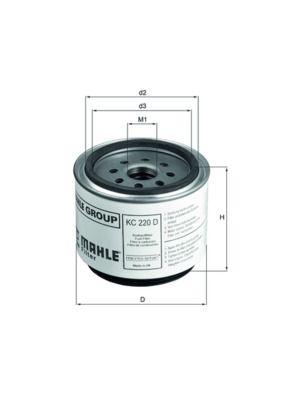 Топливный фильтр MAHLE KC220D